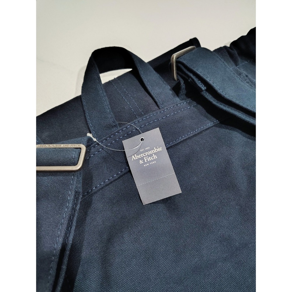 Abercrombie & Fitch Backpback navy blue womens Messenger bag purse Canvas - Picture 1 of 12